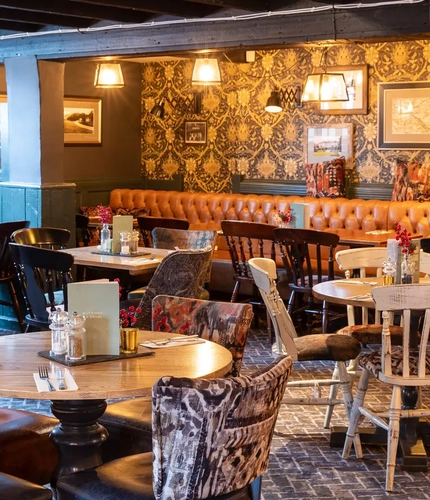 interior restaurant and seating area
