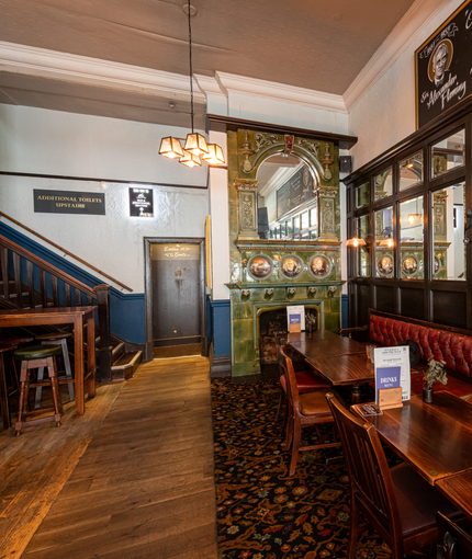 Internal seating area in a pub restaurant