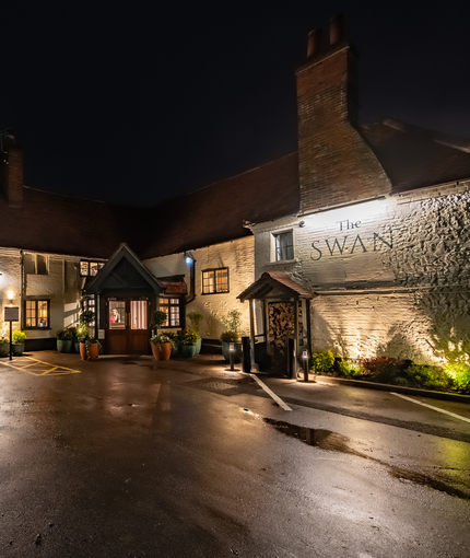 Exterior photograph of The Swan