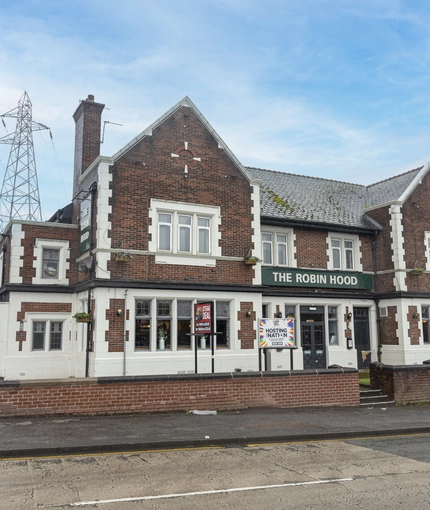 Exterior facade of a pub.