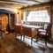 Internal seating area in a pub