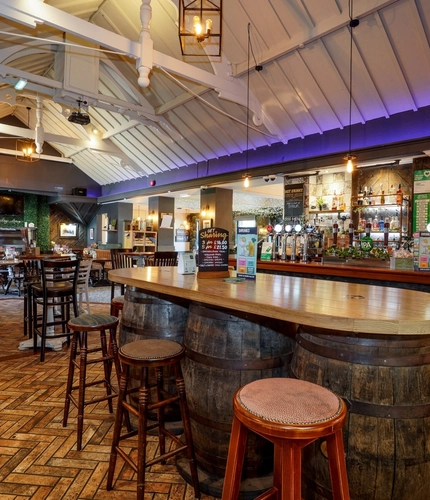 Interior bar and seating area