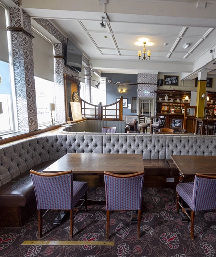 Interior shot of the seating area