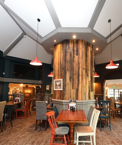 Restaurant area in a pub