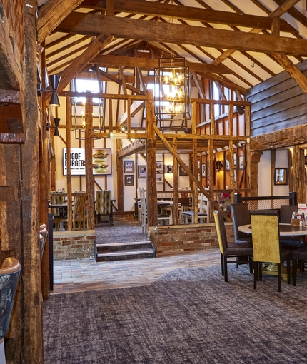 The interior restaurant and seating area  at the Rovers Tye.