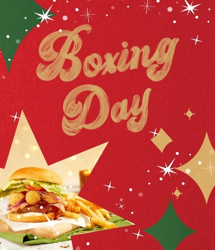 A graphic advertising for Boxing Day
