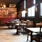 Interior seating area in a pub restaurant