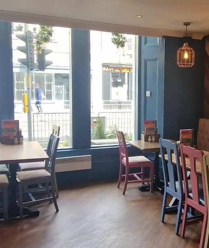 Seating  area in a pub restaurant