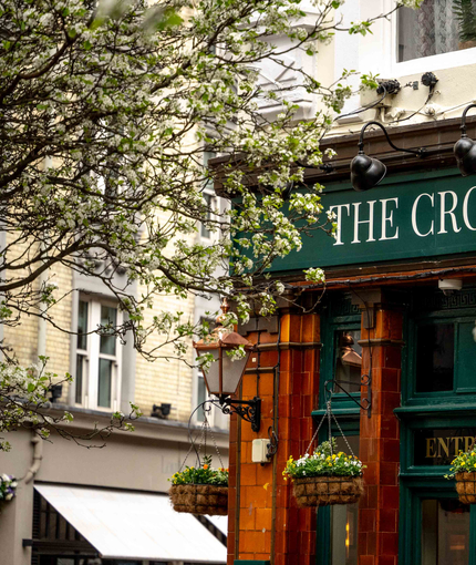 The exterior facade of The Crown.