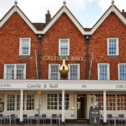 The exterior of the Castle & Ball Hotel.