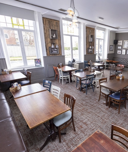 interior restaurant and seating area