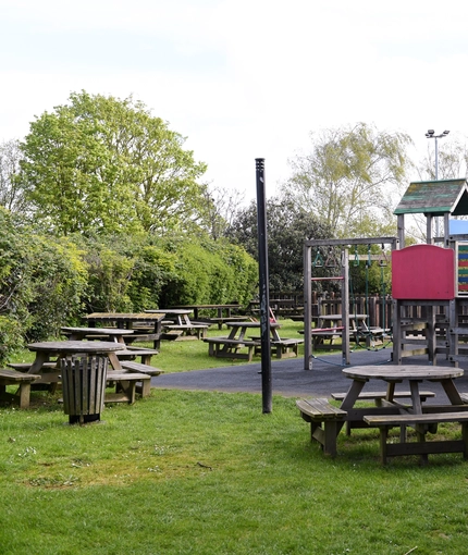 Play area outside of a pub