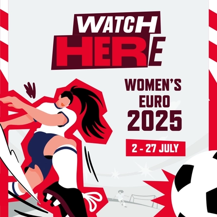 A banner promoting the Women's Euros for selected Hungry Horse Venues.