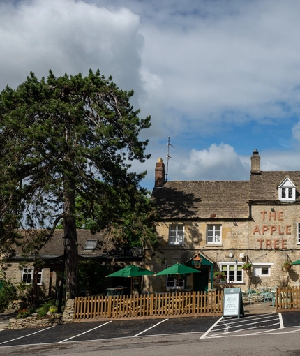 The exterior facade of the Apple Tree.