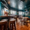Internal seating area and bar area in a pub restaurant