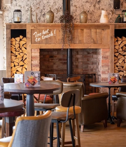 Seating area in a pub restaurant