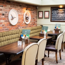The interior restaurant and dining area  at the Dirty Duck.
