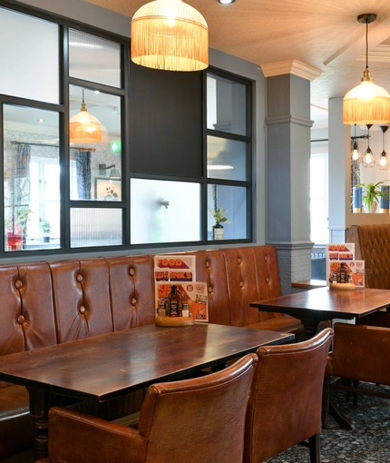 interior restaurant and seating area