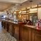 The bar and seating at the Snipe.