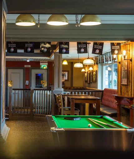 interior of the restaurant with seating area