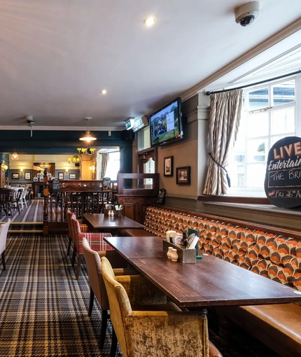 interior restaurant and seating area
