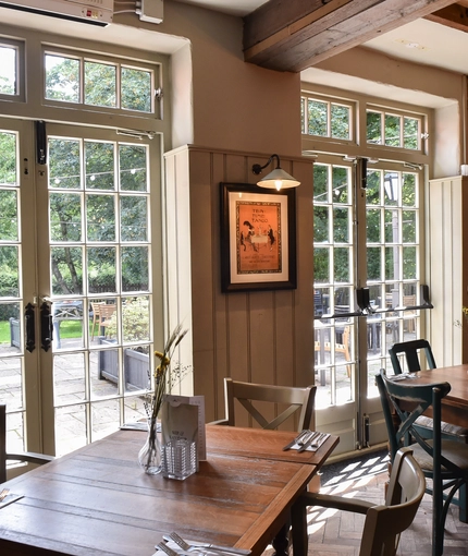 The restaurant area of The Peacock Inn.