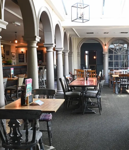 interior seating area of the pub