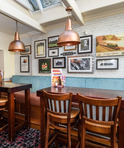 interior seating area of the pub