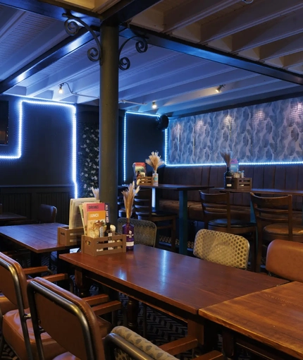 interior restaurant and seating area