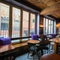 Interior shot of the restaurant seating area