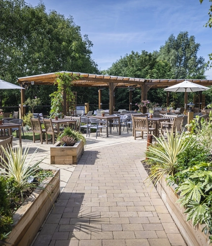 The beer garden at the Boathouse.