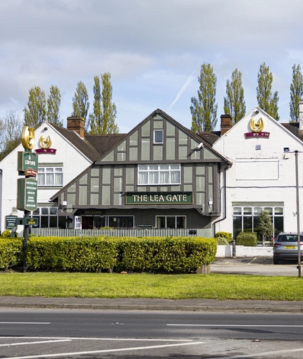 exterior of the venue with car park