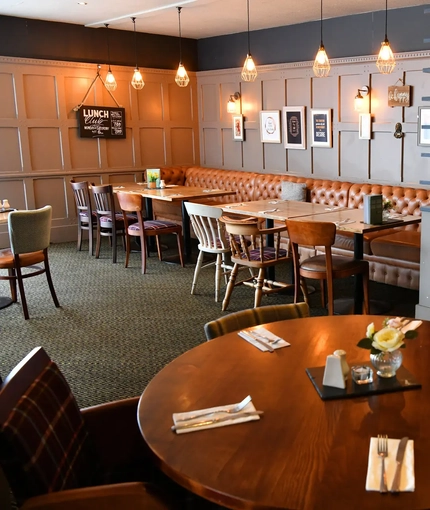interior restaurant and seating area
