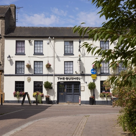 The exterior facade of The Bushel.