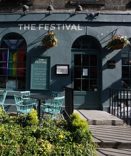 External view of a pub entrance