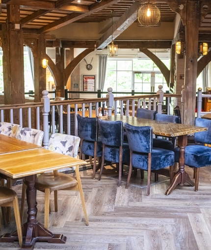 interior seating area of the pub