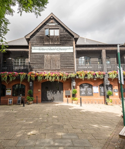 External view of a pub entrance