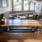 Interior dining area of a pub.
