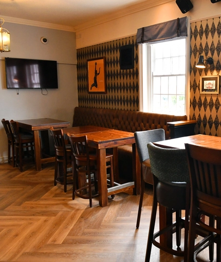 interior restaurant and seating area