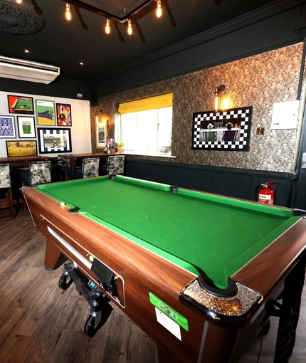 An interior shot of the pub games area at The Palmeira in Hove.