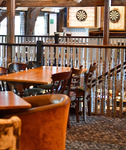 interior restaurant and seating area