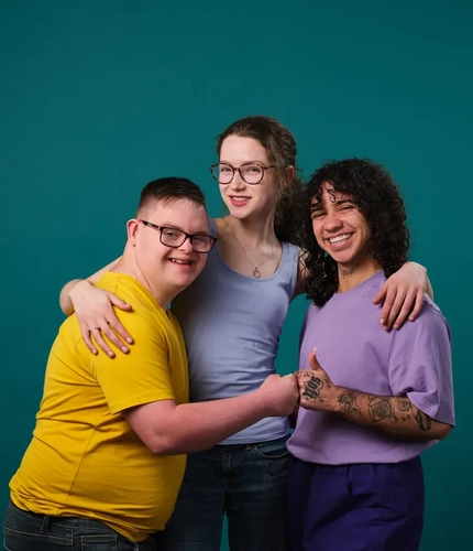 A group of friends taking a selfie