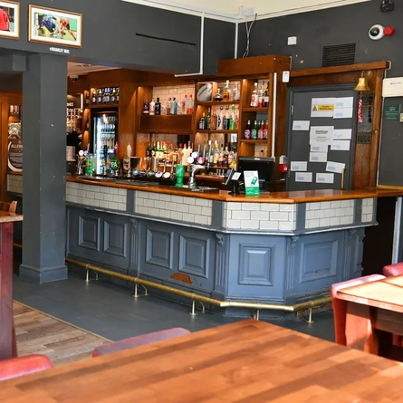 Restaurant and bar area in a pub