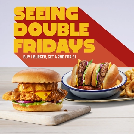 A banner promoting Burger Fridays at Hungry Horse.