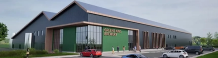 An artist impression of the new Greene King brewery in Bury St Edmunds.