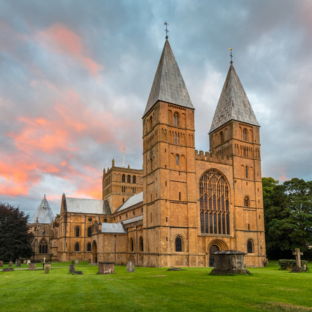 An image of Southwell Minster advertising local attractions near to Chef & Brewer venues.