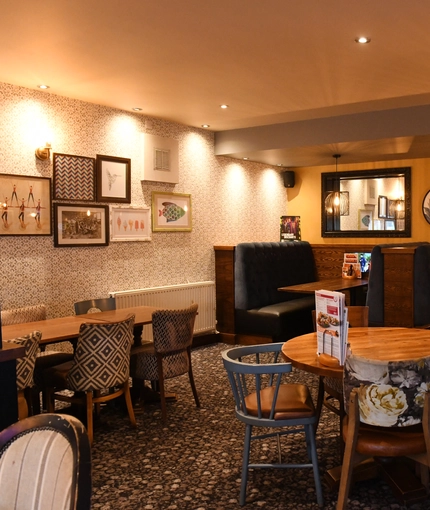 interior restaurant and seating area