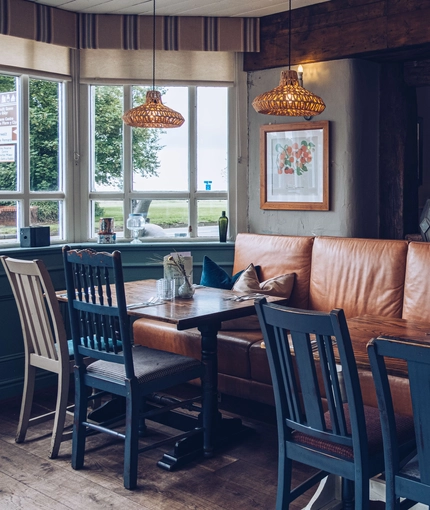 The restaurant area of The Woodman.