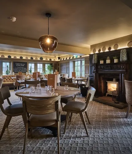 Interior restaurant and seating area 
