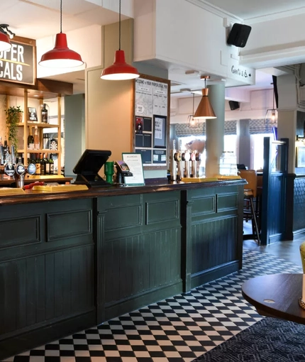 Bar area in a pub